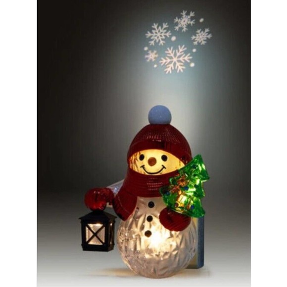 SNOWMAN PROJECTOR NIGHTLIGHT WALLFLOWER FRAGRANCE PLUG BY BATH AND BODY WORKS - Picture 3 of 8